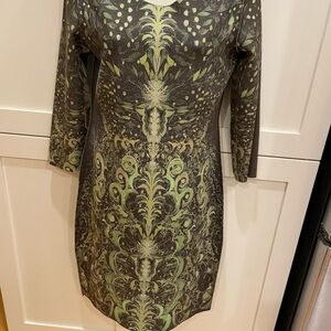 Italian reversible Animapop Green Laser Patterned Dress